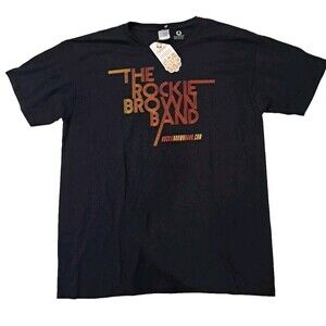 The Rockie Brown Band T-shirt Size Large Black NWT